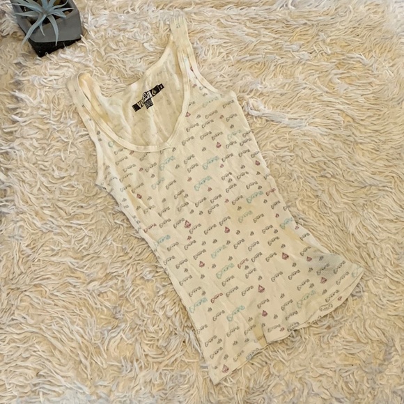 Volcom Tank Top White with Multicolor Logo SZ: S - Picture 1 of 1
